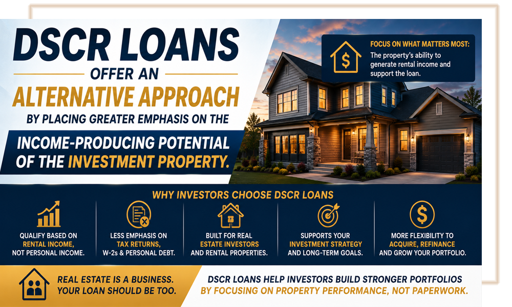 DSCR loans offer an alternative approach by placing greater emphasis on the income producing potential of the investment property