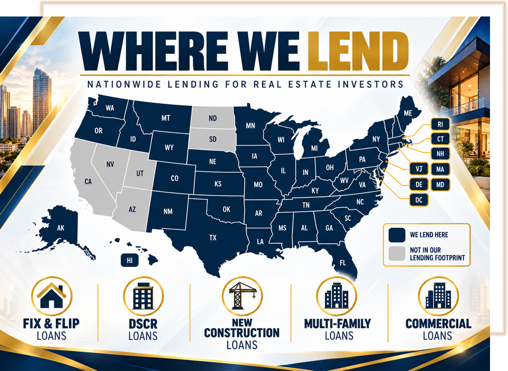 JCREIG Capital Funding Where we lend Map3